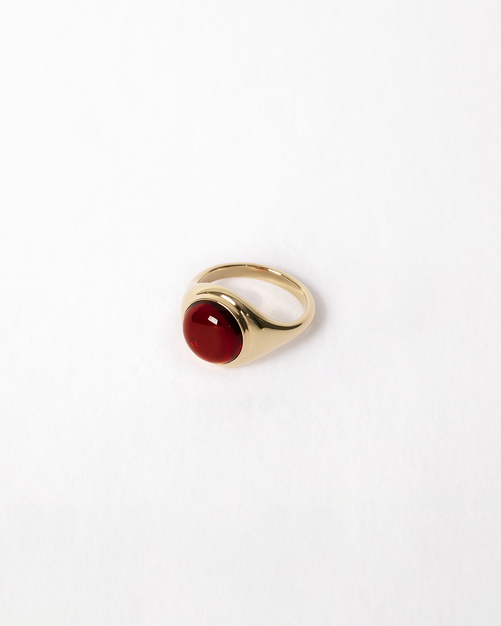 1922 Signet Ring with Cherry Amber